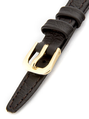 Dámský kožený tmavě hnědý řemínek k hodinkám R3-DBR2