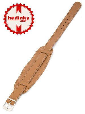 Unisex koženkový světle hnědý řemínek k hodinkám R4-LBR1