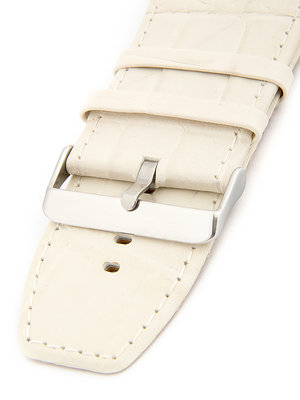 Unisex kožený béžový řemínek k hodinkám W-309-F