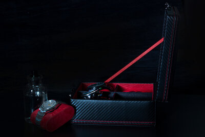 Kazeta na hodinky Friedrich Lederwaren Carbon 32049-2