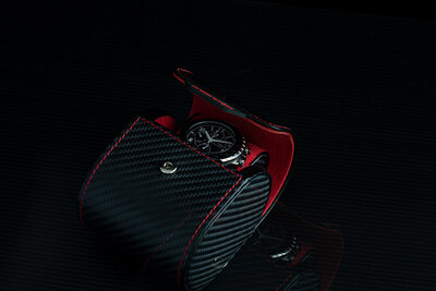 Pouzdro na hodinky Friedrich Lederwaren Carbon 32057-2