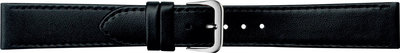 Unisex černý Condor prodloužený řemínek k hodinkám z telecí kůže 123.01LW