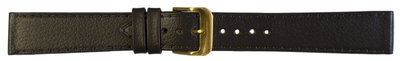Unisex hnědý prodloužený řemínek Condor z telecí kůže se zlatou sponou 525.02LY