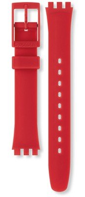 Dámský červený silikonový řemínek k hodinkám Swatch ALR124C
