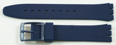 Unisex modrý silikonový řemínek k hodinkám Swatch AGN239