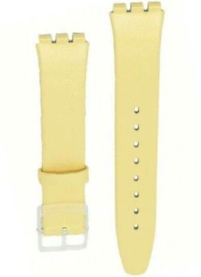Unisex žlutý kožený řemínek k hodinkám Swatch ASFK155