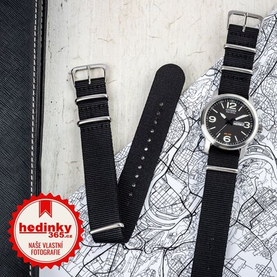 Nylonový řemínek Ricardo, černý, NATO