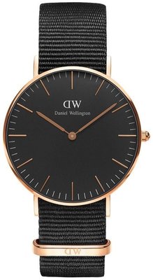 Daniel Wellington Classic Black Cornwall Rose Gold DW00100150