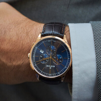 Edox Les Vauberts Chronograph 10236 37RC BUIR