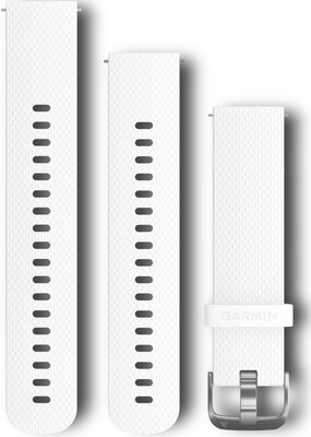Silikonový řemínek Garmin 20mm (pro Venu, Venu Sq, Venu 2 plus aj.), bílý, + prodloužená část, Quick Release