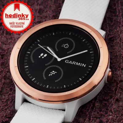 Garmin Vívoactive 3 Optic Rose Gold, White band