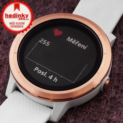 Garmin Vívoactive 3 Optic Rose Gold, White band