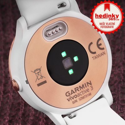 Garmin Vívoactive 3 Optic Rose Gold, White band