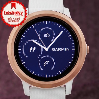 Garmin Vívoactive 3 Optic Rose Gold, White band