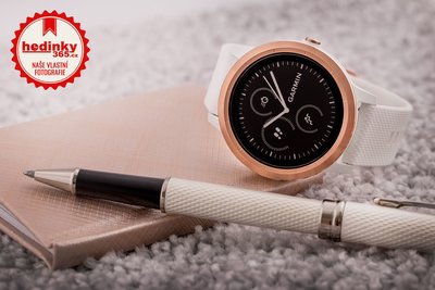 Garmin Vívoactive 3 Optic Rose Gold, White band