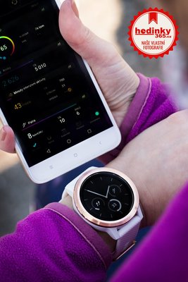 Garmin Vívoactive 3 Optic Rose Gold, White band