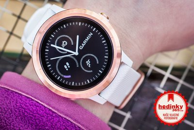 Garmin Vívoactive 3 Optic Rose Gold, White band