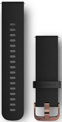 Silikonový řemínek Garmin 20mm (pro Venu, Venu Sq, Venu Sq 2, Venu 2 Plus aj.), černý, Quick Release