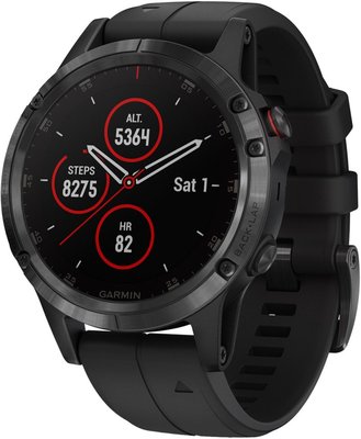 Garmin Fenix 5 Plus Sapphire Black, Black Band