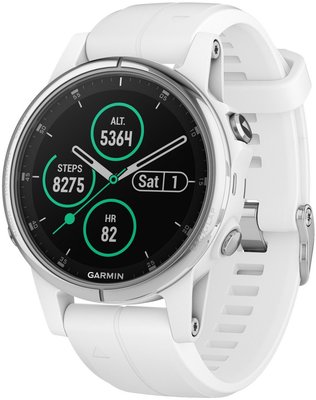 Garmin Fenix 5S Plus Sapphire White, White Band