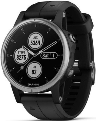 Garmin Fenix 5S Plus Silver, Black Band