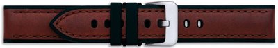 Hnědý pánský silikonovo-kožený řemínek na hodinky Condor 362.02RW