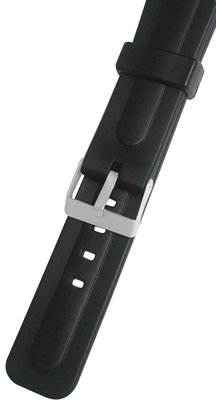 Unisex plastový černý řemínek k hodinkám P083