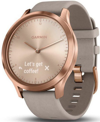 Garmin Vívomove Optic Premium Rose Gold, Gray band (velikost Unisex)