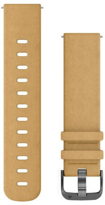 Kožený řemínek Garmin 20mm (pro Venu, Venu Sq, Venu Sq 2, Venu 2 plus aj.), béžový, Quick Release, 010-12691-04
