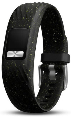 Silikonový řemínek (pro Garmin Vívofit 4), Black Speckle, velikost S/M