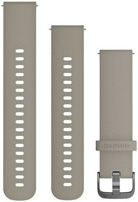 Silikonový řemínek Garmin 20mm (pro Venu, Venu Sq, Venu Sq 2, Venu 2 plus aj.), béžový, Quick Release, 010-12691-09