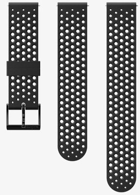 Silikonový řemínek k hodinkám Suunto 3 Fitness Black/Black S+M 20mm