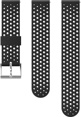 Silikonový řemínek k hodinkám Suunto 3 Fitness Black/Steel S+M 20mm
