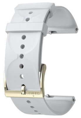 Silikonový řemínek k hodinkám Suunto 3 Fitness White/Gold S 20mm