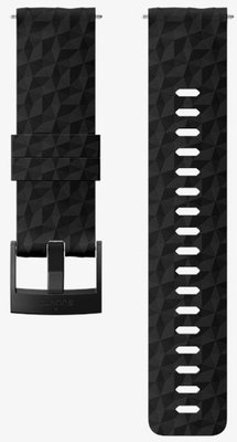 Silikonový řemínek k hodinkám Suunto Spartan Sport, Spartan Sport Wrist HR/Baro a Suunto 9 Explore 1 Black/Black M 24mm