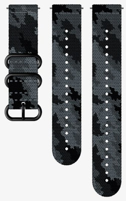 Textilní řemínek k hodinkám Suunto Spartan Sport, Spartan Sport Wrist HR/Baro aSuunto 9 Concrete/Black M+L 24mm