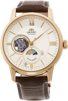 Orient Classic Sun and Moon Open Heart Automatic RA-AS0004S10B