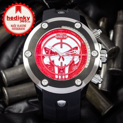 Invicta Marvel Quartz 52mm 28422 Punisher Limited Edition 3000pcs