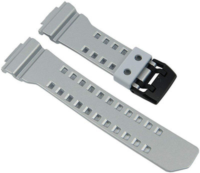Plastový řemínek Casio (pro Casio GBA-400-8BV), stříbrný