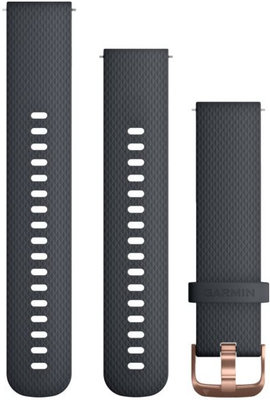 Silikonový řemínek Garmin 20mm, Granite Blue, Quick Release, + prodloužená část, 010-12561-11