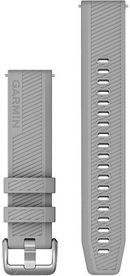 Silikonový řemínek Garmin 20mm, Powder Grey, Quick Release, 010-12925-00