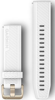 Silikonový řemínek Garmin 20mm (pro Venu, Venu Sq, Venu 2 plus aj.), bílý V1, Quick Release, 010-12927-00