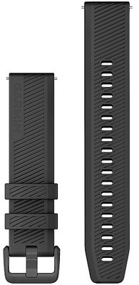 Silikonový řemínek Garmin 20mm (pro Venu, Venu Sq, Venu 2 Plus aj), černý, Quick Release