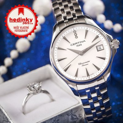 Certina DS Action Lady Quartz Precidrive COSC Chronometer Diamonds C032.051.44.036.00