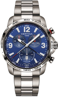 Certina DS Podium Quartz Titanium Precidrive Big Size Chronograph 1/100 SEC C001.647.44.047.00