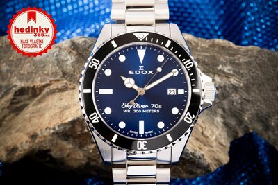 Edox SkyDiver 70s Date Quartz 53017-3nm-bui