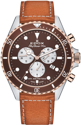 Edox Skydiver 70s Quartz Chronograph 10238-357rbrcbr