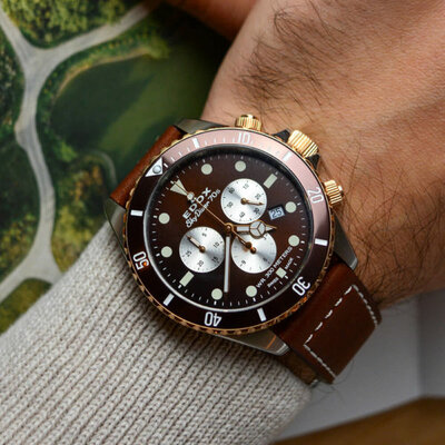 Edox Skydiver 70s Quartz Chronograph 10238-357rbrcbr