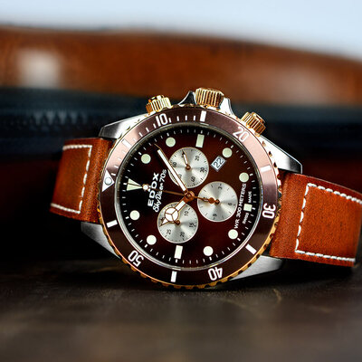 Edox Skydiver 70s Quartz Chronograph 10238-357rbrcbr