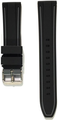 Unisex silikonový černo-šedý řemínek k hodinkám Prim RJ.15326.2220.9092.A.S.L.B
